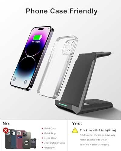 Revolutionize Your Charging Experience with the ADADPU 3-in-1 Wireless Charging Station for i Phone, Apple Watch, and Air Pods – Seamlessly Power Up Your i Phone 16 Pro Max, 15, 14, 13, 12, 11 Pro Max, XR, 8 Plus, and Watch Series 2-8 with Included 5 ft Cable and Adapter – Stylish, Space-Saving Design for Effortless Organization and Rapid Charging Efficiency
