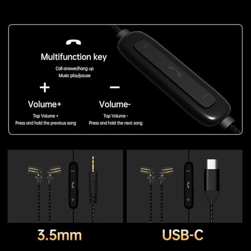 ND Venus High-Fidelity In-Ear Monitor Headphones – Premium Wired Earbuds Featuring 10 mm Dual Magnetic Drivers for Superior Audio Clarity – Ergonomically Designed for Comfort with Detachable Cable and Integrated Mic – Ideal for Gamers and Audiophiles – Versatile 3.5 mm Compatibility for Seamless Sound Connection – Perfect for Extended Listening and Immersive Gaming Experiences