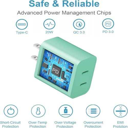 Experience Rapid Charging with the 40 W Dual Port USB-C Wall Charger for i Phone 16 Series – Includes 6 FT USB-C to C Cable for Ultimate Flexibility – Charge Two Devices at Once with Cutting-Edge Safety Features – Ideal for Home, Office, and Travel – Fully Compatible with i Phone 16, 15, 15 Plus, 15 Pro, and 15 Pro Max – Optimize Your Power Needs with Superior Efficiency and Convenience!