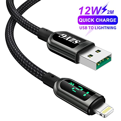 AICase 4 ft Nylon Braided i Phone Charger Cable with LED Charging Indicator – Fast Charge Compatible with i Phone 13, 12 Pro Max, 11, X, and i Pad – Durable Tangle-Free Design for Enhanced Performance and Reliability