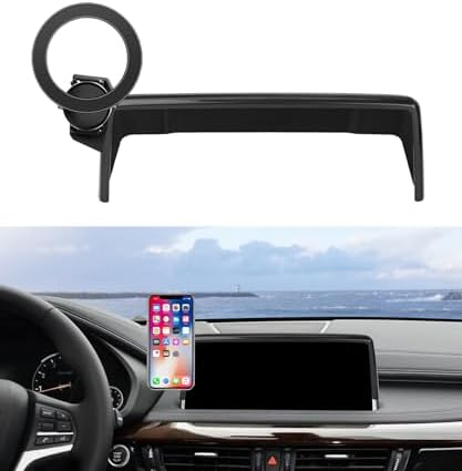 BMW X5, X6, X7 Car Phone Holder (2023-2025) | Mag Safe Compatible 360° Rotation Mount for 14.9-Inch Screen | Secure & Convenient Smartphone Cradle for Enhanced Driving Safety and Navigation Ease