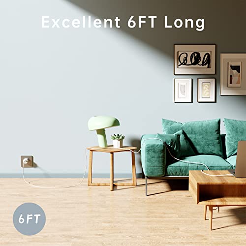 Ultra-Soft Silicone USB C Charger Cable for i Phone 15 Series & Galaxy S21 – 6 ft 60 W PD Fast Charging Cord for Mac Book Pro & i Pad Pro – Enhanced Durability & Flexible Reach for Superior Data Transfer