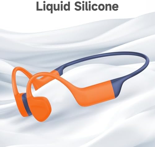Ultimate Waterproof Bone Conduction Swimming Headphones – IP68 Bluetooth 5.4 Earbuds with 32 GB Music Storage for Unmatched Underwater Audio Experience – Open Ear Design for Comfort and Awareness in All Water Activities (Grey)