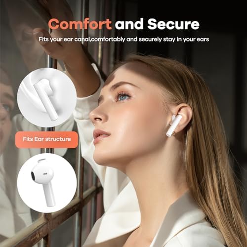 Foxeye Bluetooth 5.4 Advanced Noise Cancelling Earbuds – Ergonomically Designed Wireless Headphones with Touch Controls for Ultimate Comfort and Seamless Connectivity, Ideal for Active Lifestyles and Daily Travel, Compact Charging Case for Enhanced Portability and Quick Access