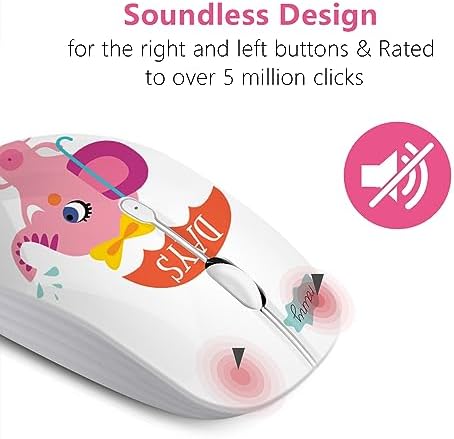 Ultra-Quiet Wireless Mouse with Nano Receiver – Perfect for PC, Laptop & Mac Book | Portable Optical Mice for Effortless Navigation | Ergonomic Design for Comfort & Productivity | Ideal for Mobile Professionals & Students