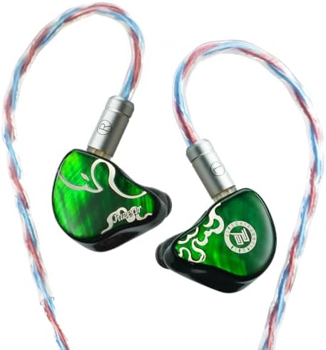 Hi Fi Go JUZEAR Flare High-Performance IEM Cable – Premium 6 N Single-Crystal Copper & Silver-Plated Hybrid Audio Cable with Interchangeable Gold-Plated Plugs (3.5 mm/4.4 mm) for Exceptional High-Resolution Sound – Stylish Rainbow Finish for Enhanced Durability and Compatibility with Audiophile Gear