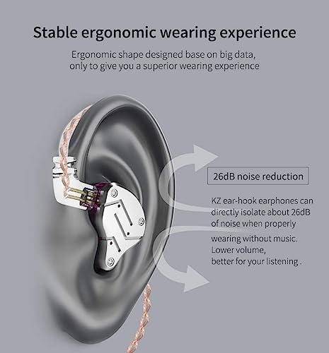 KZ ZSN Dual Driver In-Ear Monitor Earbuds with Detachable Cable – Exceptional Clarity & Hi-Res Noise Cancellation in Stylish Cyan, Perfect for Audiophiles and Everyday Use, Enhanced Compatibility for All Devices