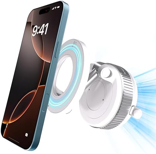 Ultra-Strong Magnetic Car Phone Holder with Vacuum Suction for Any Smooth Surface – 360° Rotating MagSafe-Compatible Phone Mount for iPhone/Android, Dashboard Windshield Car Accessories. Black – Enhanced Compatibility and Speed