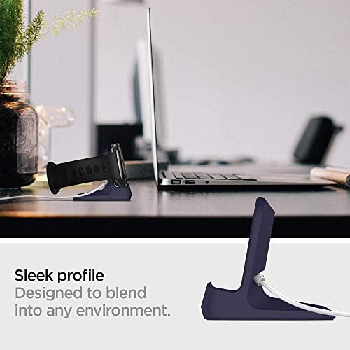 Spigen S350 Apple Watch Charger Stand – Durable TPU Dock with Non-Slip Base for Enhanced Stability and Fast Charging – Compatible with Ultra 2/1, Series 10, SE2, and More – Optimal Charging Solution for All Apple Watch Sizes – Sleek Design for Desk or Nightstand Use