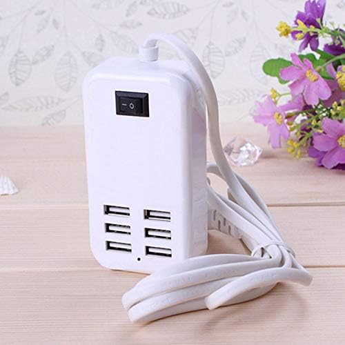 Revolutionize Your Device Powering with the 6-Port USB Charging Hub – High-Speed Charging for i Phone and Samsung Smartphones, Compact and Portable Adapter for Home, Office, and Travel, Multi-Device Support with Advanced Safety Features