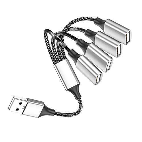 Fidioto 6.6 ft USB Extension Cable Splitter – Expand Your Connectivity with 1 Male to 4 Female Ports for Effortless Data Transfer and Charging – Ideal USB Hub Adapter for Printers, Keyboards, Flash Drives, Play Station, Laptops, and More, Ensuring Superior Compatibility and High-Speed Performance for All Your Peripheral Devices
