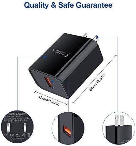 Ultra-Fast 18 W QC3.0 USB-C Wall Charger & Sturdy USB-A Cable – Optimized for Samsung Galaxy A & S Series, Delivering Lightning-Quick Power, Compact for Travel, and Equipped with Superior Safety Features for Reliable Charging