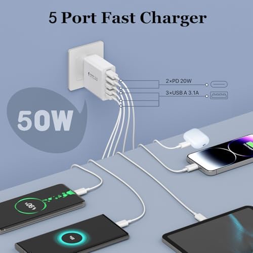 Power Up Your Productivity with the Ultimate 210 W USB-C Fast Charging Hub: Versatile 8-Port Ga N Charging Station with PD 65 W Adapter for Seamless Compatibility Across Mac Book, Dell Laptops, i Phone 16/15, and Galaxy S22/S23 – Your Essential Power Solution for Home and Office Efficiency