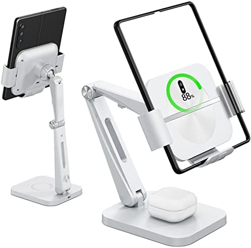 Advanced Wireless Charging Dock for Samsung Galaxy Z Fold Series – 2-in-1 Fast Charger with 3 Coils for Galaxy Buds Pro & Live – Sleek, Efficient, and Space-Saving Design for Enhanced Device Compatibility and Quick Power-Up