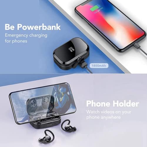 Unleash Your Sound with KT1 Bluetooth Earbuds: 120 Hours of Playtime, IPX7 Waterproof, Deep Bass 2.0 for Ultimate Sports Performance, Secure Earhooks for Active Lifestyles, Smart Digital Display for Battery Monitoring, Enhanced Device Compatibility – Perfect for Running, Gym Workouts, and Everyday Use