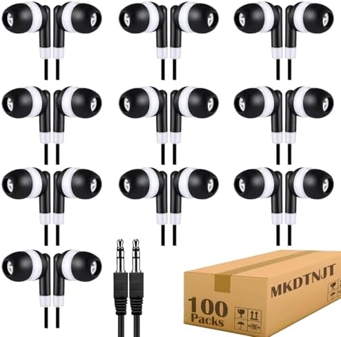 Bulk Classroom Earbuds – 30-Pack Multi-Color Wired Headphones for Kids and Educators, Individually Wrapped for Effortless Distribution and Enhanced Device Compatibility, Ideal for Focused Learning and Engaging Educational Activities