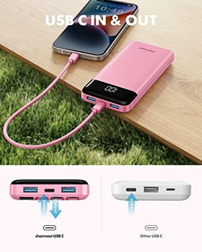 Sleek 10,000 m Ah Multi-Device Portable Charger with Built-In Cables – High-Speed 3 A Power Bank for i Phone, Samsung, Pixel, LG, Moto, i Pad – Ultimate Travel Essential with 6 Outputs for Effortless Charging on the Go