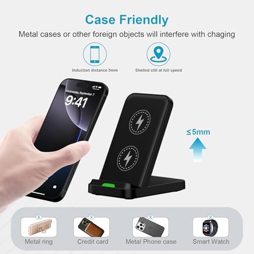 HOOTEK 2-Pack Multi-Port USB Wall Charger – 4.8 A Fast Charging Cube for i Phone and Samsung Galaxy Devices – Compact Travel Adapter with Enhanced Compatibility and Safety Features for Rapid Device Charging