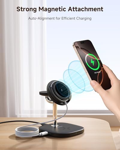 3-in-1 Magnetic Wireless Charger for i Phone 12-16, Apple Watch & Air Pods Pro – High-Speed Detachable Charging Station with Enhanced Compatibility for Effortless Device Powering and Clutter-Free Convenience