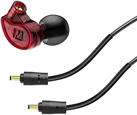 MEE audio M6 PRO In-Ear Monitor Headphones – 2 nd Gen Model with Superior Sound Quality, Customizable Fit Memory Wire Earhooks, and Durable Replaceable Cables for Professional Musicians – Noise Isolation Earbuds with Dual Cord Options (Black) – Perfect for Live Performances and Studio Recording