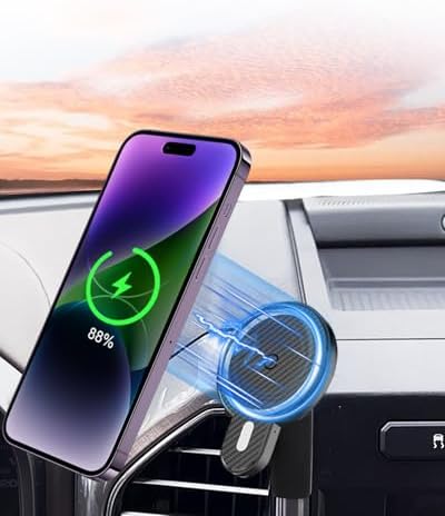 Ford F-150 2021-2024 Premium Air Vent Phone Mount with 15 W Fast Wireless Charger – 360° Rotating Magnetic Holder for Hands-Free Navigation & Enhanced Safety – Essential Car Accessory for Modern Drivers
