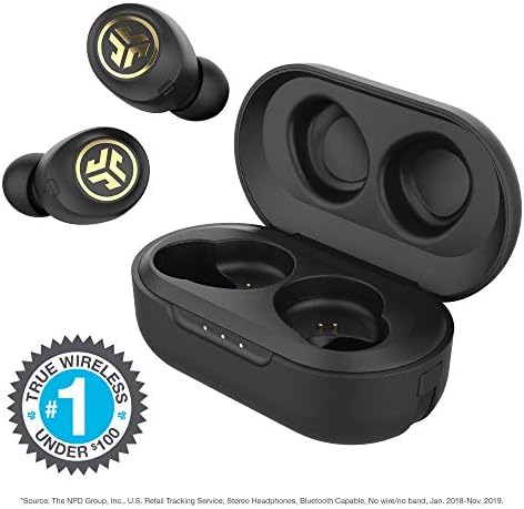 Elevate Your Sound Experience with JLab JBuds Air Icon True Wireless Bluetooth Earbuds – IP55 Sweat Resistant, Black & Gold Finish, Enhanced Bluetooth 5.0 Connectivity, Stereo Calling, and 3 Custom EQ Settings for Personalized Audio Enjoyment