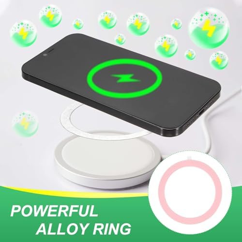 Universal Magnetic Adapter Ring Kit – 12 Ultra-Thin Yellow Metal Stickers for Enhanced Phone Case Compatibility and Wireless Charging Efficiency – Secure Adhesive Solution for Magnetic Mounts and Accessories – Easy Installation for Maximum Grip and Stability