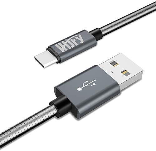 Premium 6.6 ft Metal Braided USB Type C Charging Cable – Dual Pack for Samsung Galaxy S21, S20+, S10, S9, S8, A51, Note, PS5 Controllers & Pixel Devices – Superior Fast Charging, Extensive Compatibility, and Tangle-Free Design for Effortless Convenience