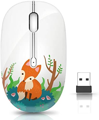 Ultra-Quiet Wireless Mouse with Nano Receiver – Perfect for PC, Laptop & Mac Book | Portable Optical Mice for Effortless Navigation | Ergonomic Design for Comfort & Productivity | Ideal for Mobile Professionals & Students