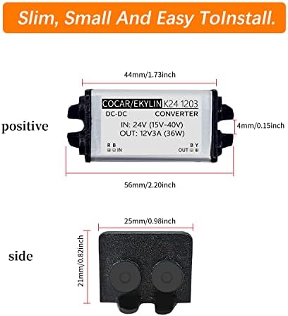 Heavy Duty Waterproof 24 V to 12 V DC Power Converter – 5 A 60 W Versatile Adapter for Vehicles, Marine, and Solar Applications by EKYLIN Power Accessories – Reliable, Durable, and Efficient Power Solution for Every Outdoor Adventure