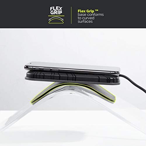 Universal 10 W Qi Wireless Fast Charge Car Phone Holder – Effortless Dashboard Grip & Sleek Design for Hands-Free Navigation – Compatible with All Smartphones – Ideal Driving Companion for a Clutter-Free Experience in Black