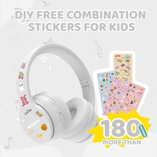 Experience Ultimate Sound Safety with MIDOLA Bluetooth 5.3 Over-Ear Headphones for Kids – Wireless Audio Bliss with Volume Control (85/110 d B), 60-Hour Playtime, and Foldable Design in Trendy Blue – Perfect for School, Travel, and Home Adventures!