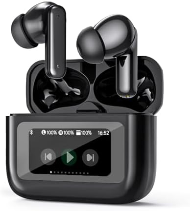 Revolutionize Your Listening Experience with IPX7 Waterproof True Wireless Earbuds – Cutting-Edge Bluetooth 5.4 for Instant Connectivity, Intuitive Touch Control, and Premier Active Noise Cancelling – Designed for Comfort and Stability in Sports and Daily Activities – Perfectly Compatible with i Phone and Android for All-Around Audio Excellence