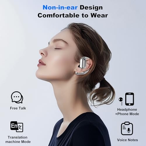 AI-Powered 144-Language Bluetooth Earbuds: Advanced Noise-Canceling Headphones for Effortless Communication in Any Setting, Ideal for i OS & Android Users, Waterproof Design for Enhanced Durability and Comfort During Travel