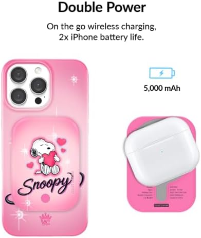 Stylish Hot Pink Leopard VELVET CAVIAR Magnetic Power Bank – Mag Safe Compatible Slim Charger for i Phone 12, 13, 14, 15 – Fast 5000 m Ah Portable Battery Pack with USB-C for Effortless Charging on the Go