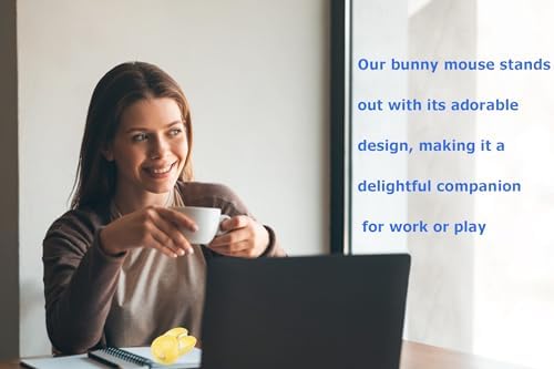 Adorable Pink Wireless Bunny Mouse – Lightweight, Silent Optical Mouse for PC, Laptop & Mac – Perfect Gift for Kids & Kawaii Lovers – Stylish & Portable USB Cordless Mice for Effortless Navigation