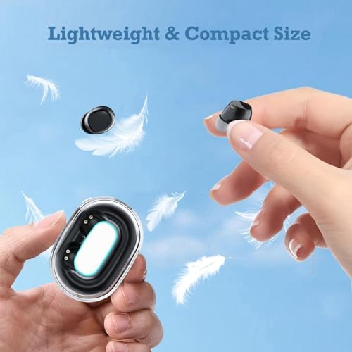 Invisible Mini Bluetooth Earbuds for Small Ear Canals – Discreet Skin Tone Design for Seamless Comfort in Sleep and Active Lifestyles – Lightweight, Sweat-Resistant with Superior Audio Clarity and Effortless Pairing – Perfect Companion for Travel and Daily Use