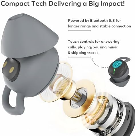 Coby Sleep Earbuds: Premium Noise-Canceling Bluetooth Ear Plugs for Enhanced Sleep, Work Focus, and Music Bliss | Ergonomically Designed for All-Night Comfort | Compact & Travel-Ready Wireless Earbuds with Universal Device Compatibility