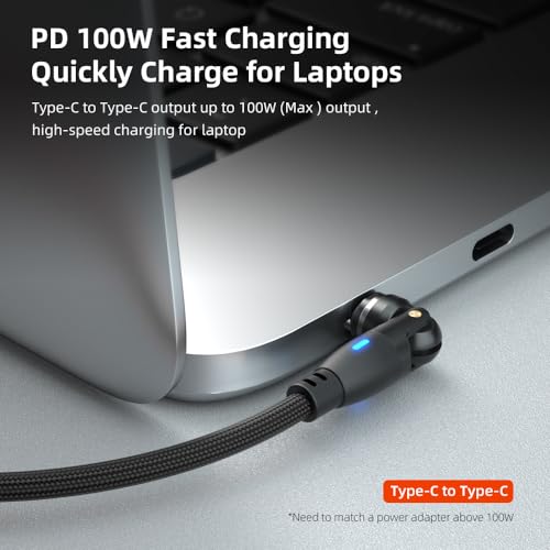 Revolutionize Your Charging Experience with the BIG+ 2 Pack USB C Magnetic Charging Cable – Featuring 540-Degree Swivel Head and 6-in-1 PD Fast Charging Compatibility for i-Products and Android Devices, Durable Nylon Braided Design for Maximum Longevity and Style, Includes 3.3 ft and 5.9 ft Lengths for Ultimate Versatility and Convenience