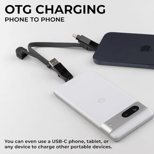 Revolutionize Your Charging Experience with the Rolling Square in Charge XL 30 cm USB C Charger Cable – 6-in-1 Universal Solution for Lightning and USB Devices, Fast 100 W Output, Sleek Glacier White Design for Maximum Portability and Compatibility