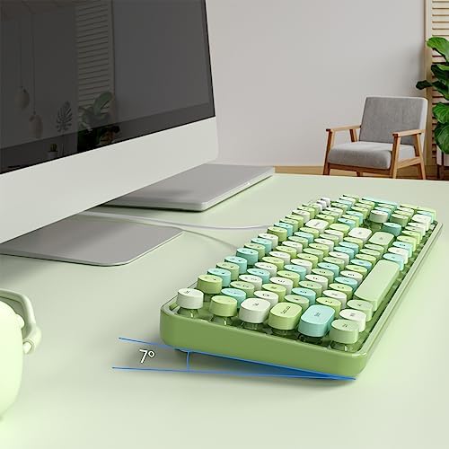 Experience Ultimate Clarity with the Large Print Wired Office Keyboard – 104 Full-Sized Typewriter Keys for Enhanced Visibility, Ergonomic Design, and Instant USB Plug & Play Compatibility for Windows and PCs – Perfect for Home and Office Use