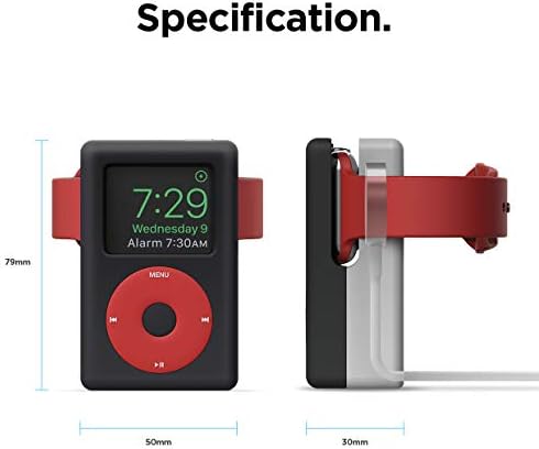 elago W6 Apple Watch Stand – Premium Charging Dock for All i Watch Series (1-10 & SE) – Stylish & Durable Smartwatch Holder for Home and Travel – Effortless Access to Notifications and Alarms – Sleek Design Fits Any Decor