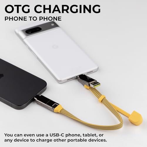 Revolutionize Your Charging Experience with the Rolling Square in Charge XL 30 cm USB C Charger Cable – 6-in-1 Universal Solution for Lightning and USB Devices, Fast 100 W Output, Sleek Glacier White Design for Maximum Portability and Compatibility