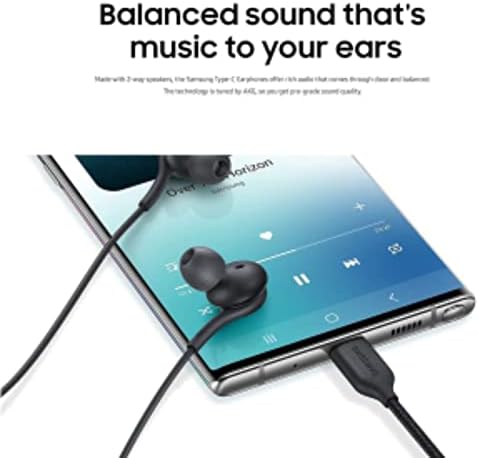 Elevate Your Sound Experience: 2024 Premium In-Ear Type-C Earbuds for Samsung Galaxy S24, S23, S22, S21, S20, Note 10 – High-Fidelity Stereo Headphones with Enhanced Bass, Integrated Microphone, and Easy Volume Control – Sleek Black Design for Comfortable All-Day Listening