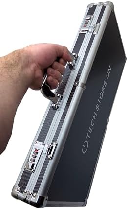 Ultimate Aluminum USB Thumb Drive Organizer Case – Shockproof & Antistatic Storage Solution for 48 Drives with Swivel Handle – Perfect for Portable Data Management and Travel Efficiency