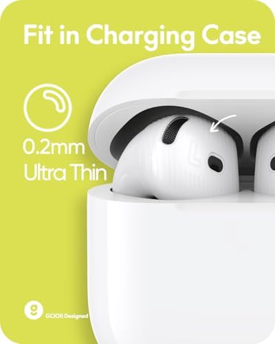 Translucent Silicone Ear Tips Covers for Air Pods 4 – 3 Pairs of Anti-Slip Sport Accessories for Optimal Comfort, Scratch Resistance & Secure Fit – Elevate Your Audio Experience with Premium Earbud Protection