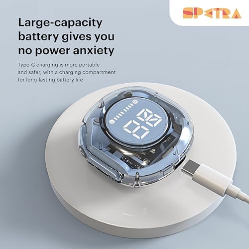 Baby Blue Crystal Earbuds – Immerse Yourself in Chic Audio Elegance with Luxurious Sound Quality & Stylish Transparent LED Charging Case – Advanced Wireless Connectivity & Quick Charge Technology for Seamless Listening Experience