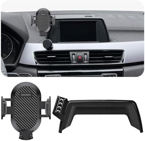 BMW X2 2022-2023 Car Phone Holder with Integrated Glasses Case – Secure Mount for 10.25-Inch Screens, Perfect for Thick Cases & Hands-Free Navigation, Compatible with 4.7 to 7-Inch Phones, Effortless Installation & Durable Design for Enhanced Driving Experience