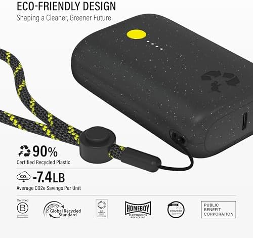 Ultimate Champ 10,000 m Ah Portable Charger – Dual USB-C Power Bank with 20 W Fast Charging for i Phone, Laptops, Tablets & More – Travel Essential with Included Cable for Enhanced Device Compatibility and Performance