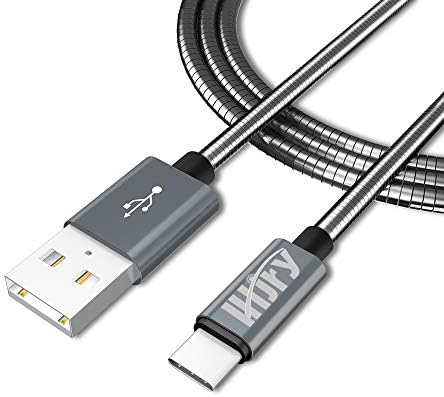 Premium 6.6 ft Metal Braided USB Type C Charging Cable – Dual Pack for Samsung Galaxy S21, S20+, S10, S9, S8, A51, Note, PS5 Controllers & Pixel Devices – Superior Fast Charging, Extensive Compatibility, and Tangle-Free Design for Effortless Convenience